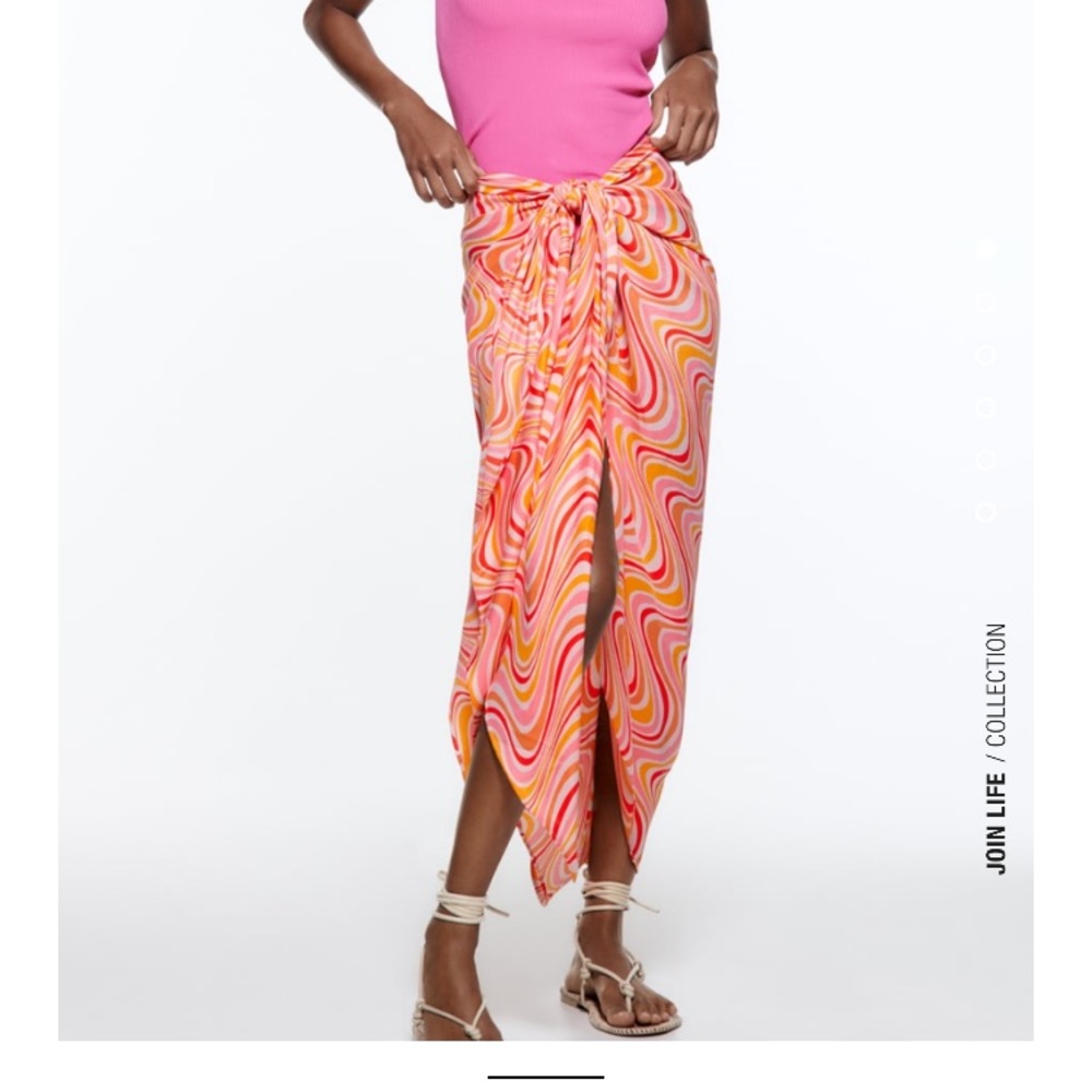 printed sarong skirt